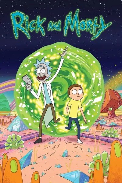 cartel de la serie Rick y Morty