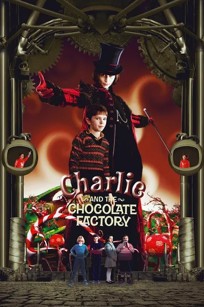 cartel de la serie Charlie y la fábrica de chocolate