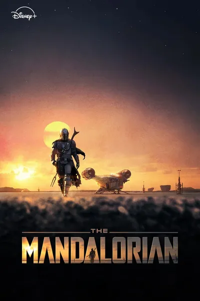 cartel de la serie The Mandalorian