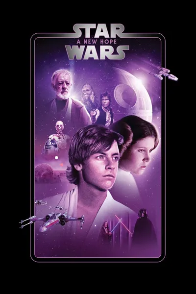 cartel de la serie La guerra de las galaxias