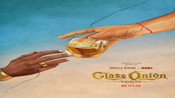 cartel de la serie Puñales por la espalda: El misterio de Glass Onion
